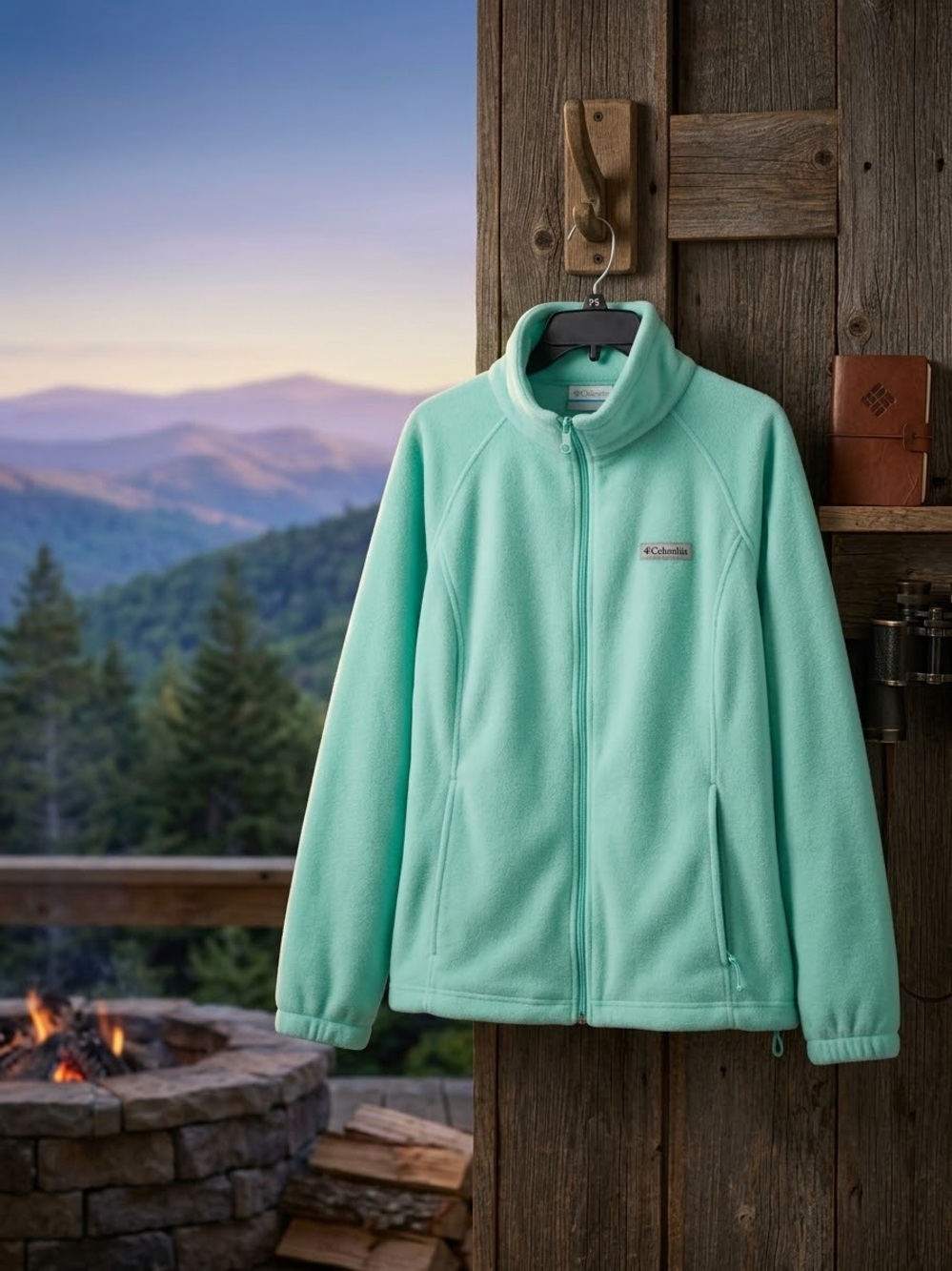 Columbia Women's Mint Green Full-Zip Fleece Jacket